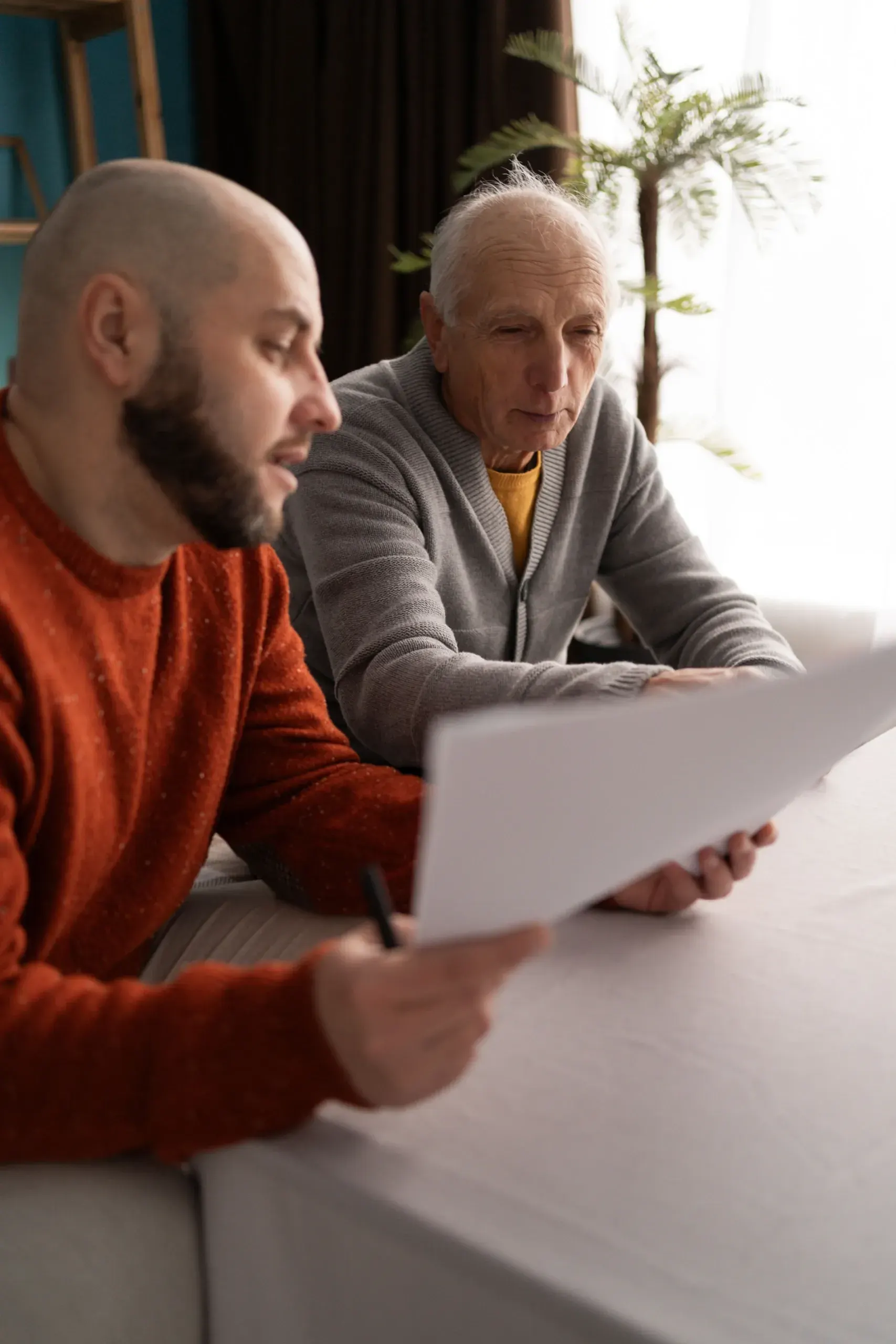 Older adult applicant undergoing cognitive screening for immigration certification in Miami, FL